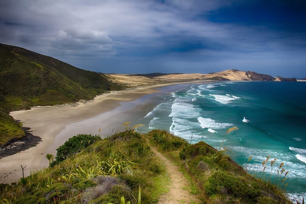 beach, coast, sea, hill, mountain, coastline, seashore, ocean, bay, nature, scenery, scenic, cloudy, new zealand, new zealand, new zealand, new zealand, new zealand, new zealand